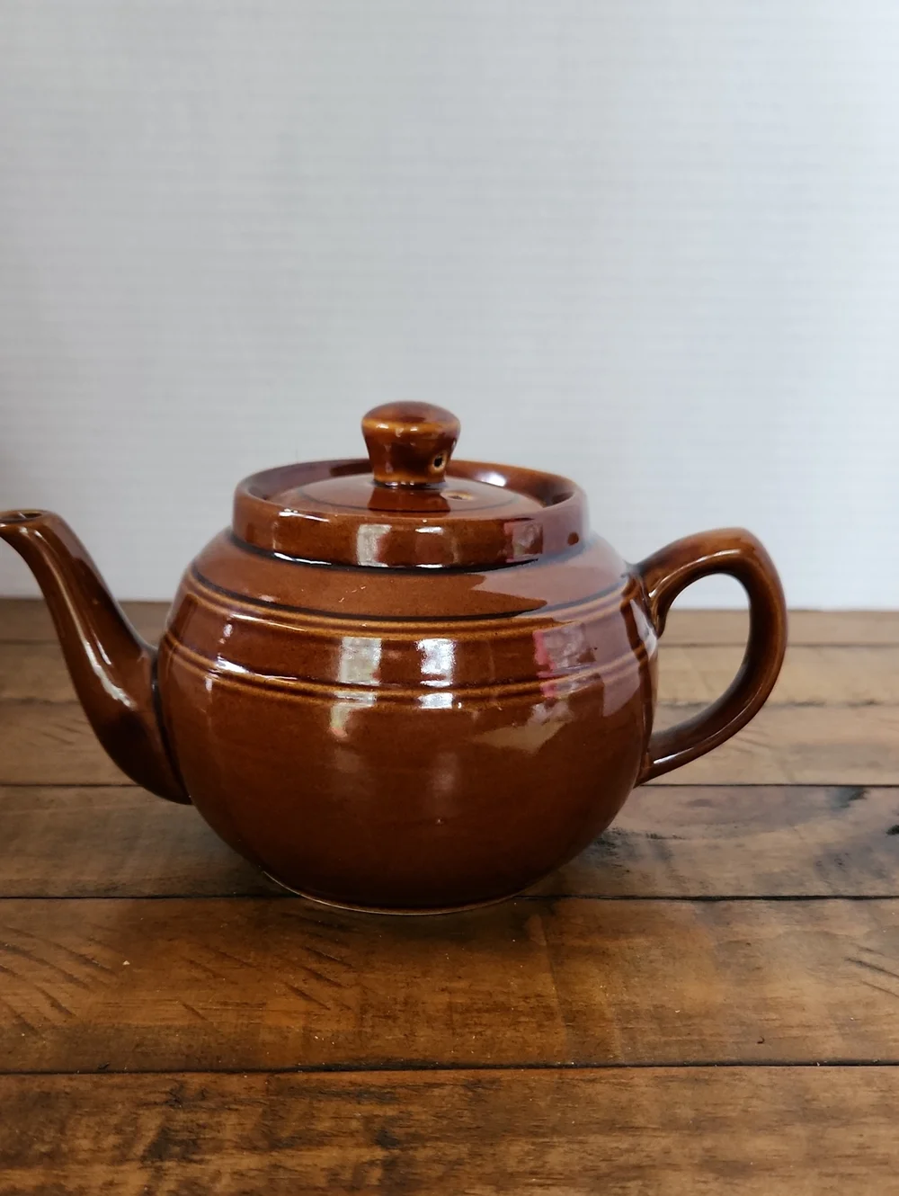 Brown Glazed Ceramic Teapot